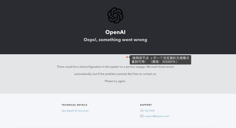 ChatGPT 登录报错：没法登录 Oops!, something went wrong 的解决办法 2024 年 10 月
